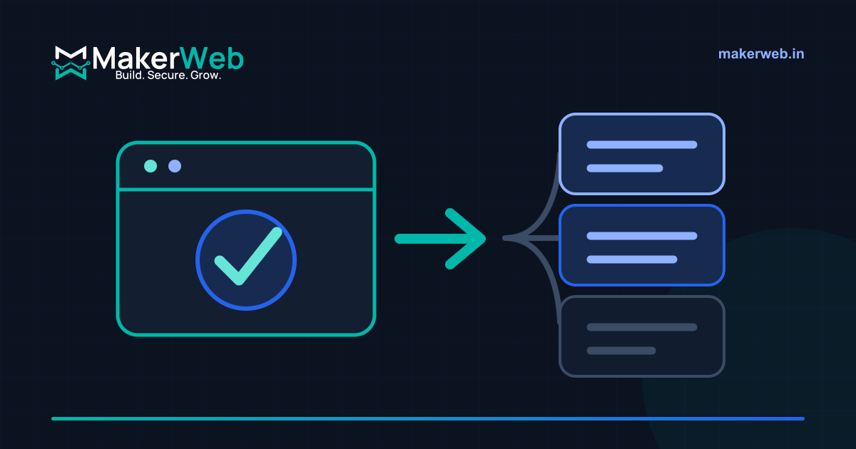A focused first product release progressing towards a larger application roadmap in MakerWeb brand colours