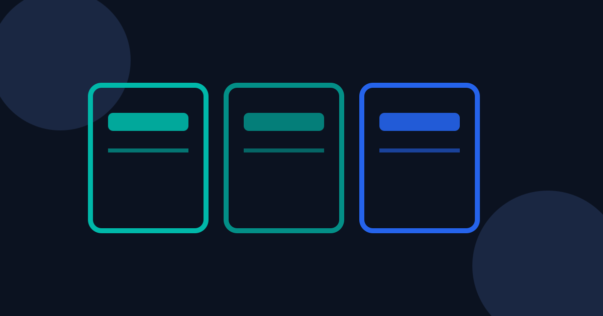 Multiple service page cards illustration in MakerWeb brand colours